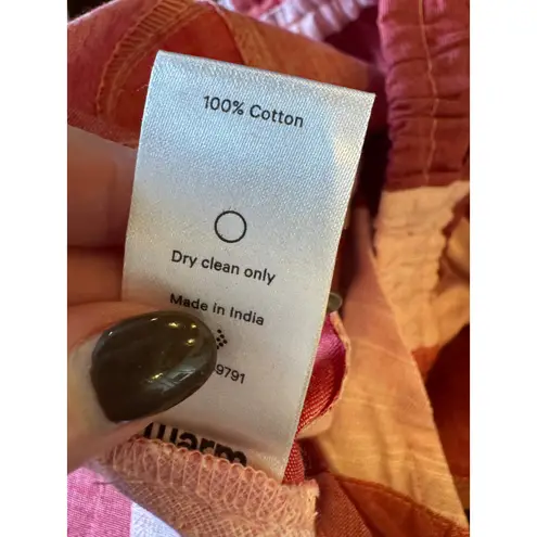 Warm Shorts Women XS Pink Red Patchwork Diamond Print Elastic Waist NWT Luxury