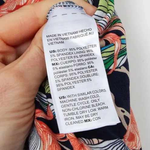 Chicos Womens Floral Liquid Knit Jumpsuit Size L 2 Sleeveless Stretch Tropical Black Size L