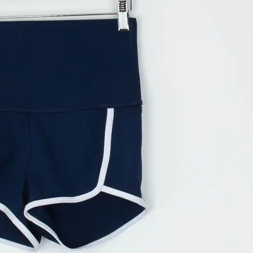 Free People Movement Womens Island Time Fitted Shorts Size L Blue Athletic Gym Size L