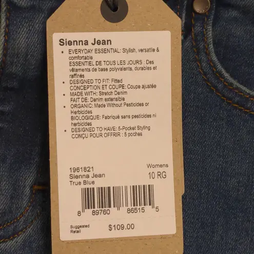 prAna Sienna Jean True Blue Mid-Rise Skinny Stretch Organic 10/30