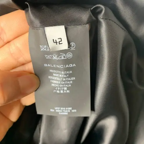 Balenciaga Striped black avant garde quiet luxury shift Dress minimalist size 42