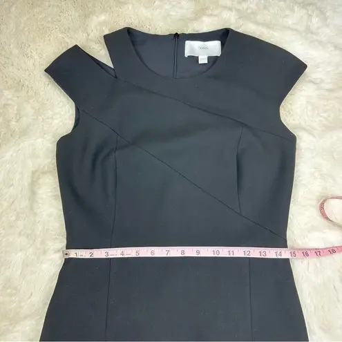 Hugo Boss Boss Asymmetrical Shoulder Little Black Knee Length Dress, 6