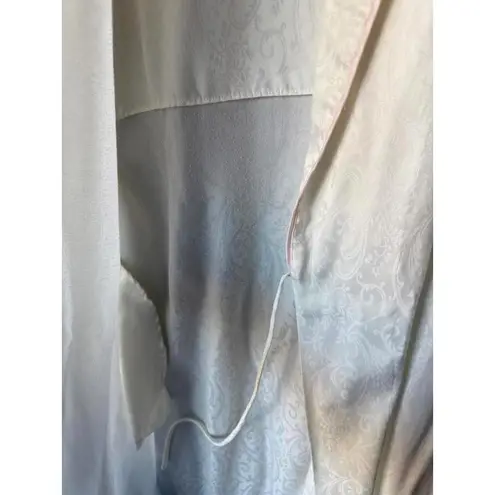 Oscar de la Renta Pink Label Women's White Jacquard Robe Medium