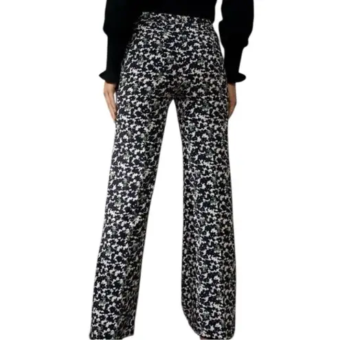 Boden USA Boden Relaxed Bootcut Trousers Black White Green Camo Floral US 16/18