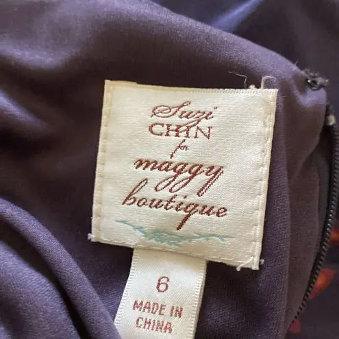 #512 SUZI CHIN For MAGGIE BOUTIQUE Midi Dress Size 6