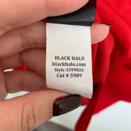 Black Halo Harley Red Plunging Sheath Dress