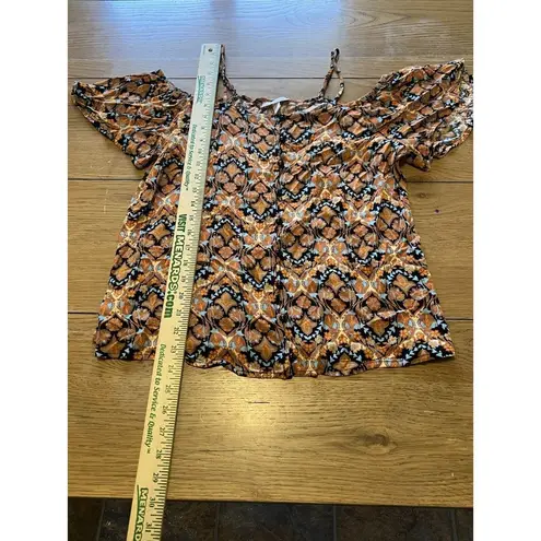 Willow + Root Willow Root Top Blouse Shirt Off Shoulder Women Paisley Size Small Cottagecore