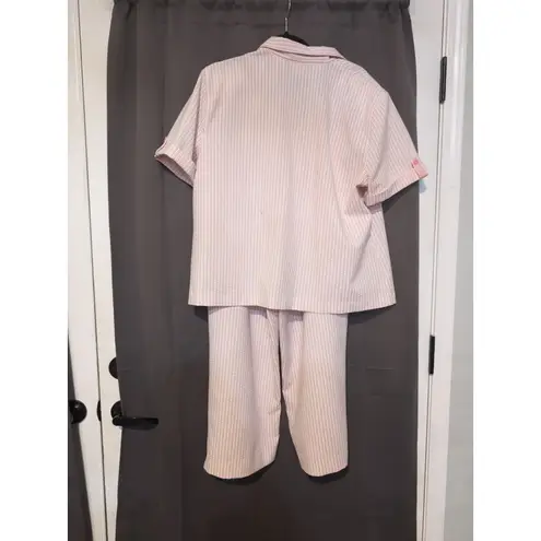 Alfred Dunner Pink Embroidered Outfit, 2 Piece Set, Size 16 Pants, Size 18 Shirt