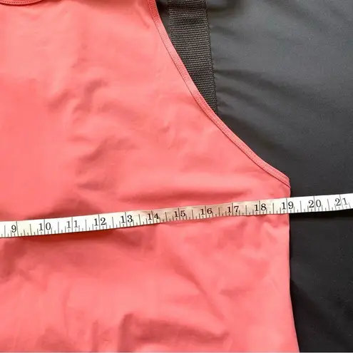 Zyia Coral Mesh Raw Edges Double Racerback Athletic Workout Yoga Tank Top XL