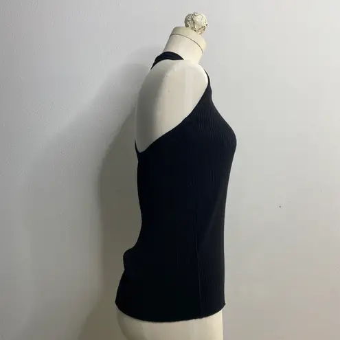 Helmut Lang Black Pulled Asym Racerback Tank