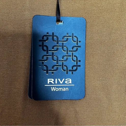 Riva Woman Basic Jersey Dress Round Neckline Long Sleeves Maxi Length Size L Orange Size L