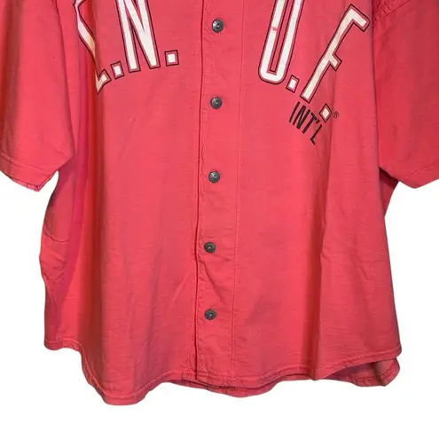 Vintage E.N.U.F. Internationale Pink Button