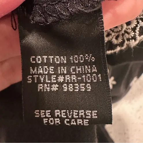 Rhapsody Black & White Floral Mini Skirt Size Small