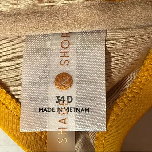 Shade & Shore  Mustard Yellow Longline Cut Out Bikini Top Size 34D New!