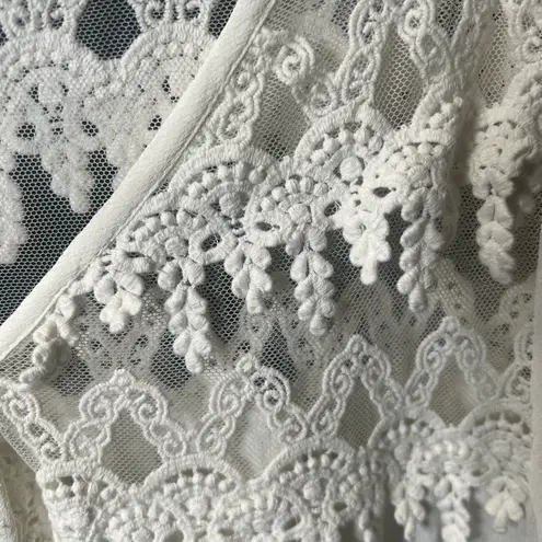 Karen Kane  Cream Lace Blouse