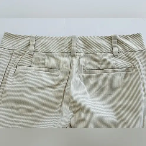 ANN TAYLOR Signature Striped Tan Slacks with Wide Legs Size 6