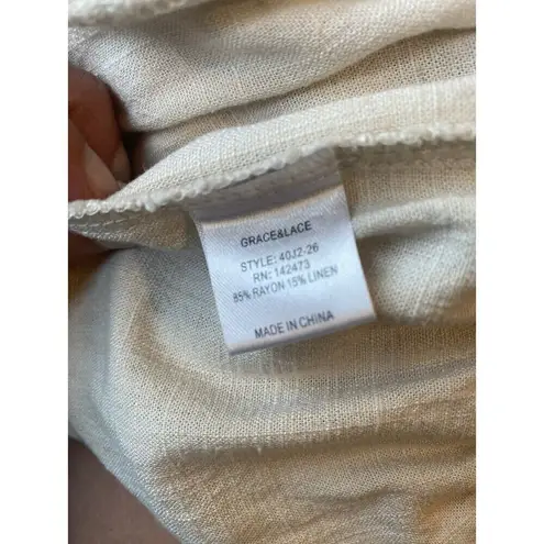 Grace & Lace Women’s Linen Blend Casual Lounge Shorts NWT Size M Size M