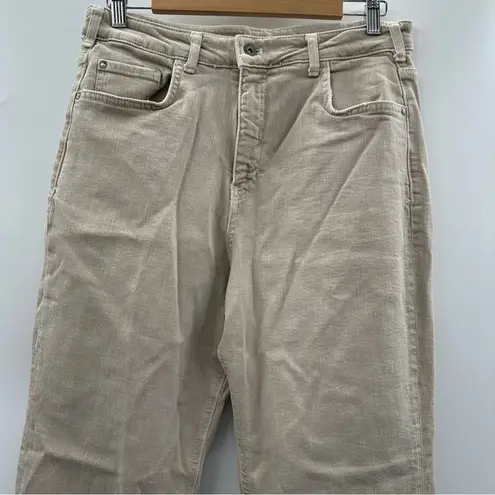 Anthropologie Pilcro Cream The Vintage Straight Raw Hem Jeans Size 32