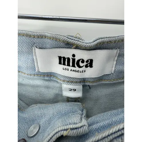 Mica Denim Light Wash Wide Leg Stretch Jeans High Rise Soft Stretchy 29 Blue