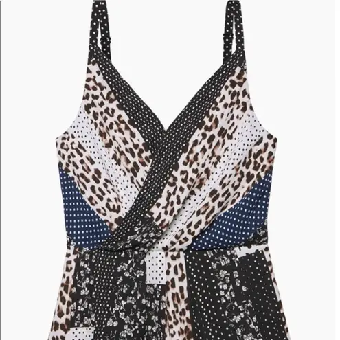 Cabin creek NWT CAbi 3787 Crossover Cami Size 6 Skin Stripe Animal Print