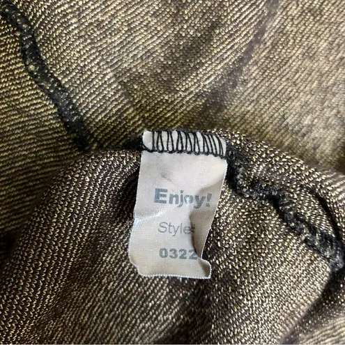 Michael Stars Open Front Hooded Cardigan Sweater Short Sleeve Bronze Metallic M