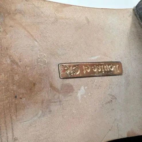 Louise et Cie Bayne Womens Leather Slip On Round Toe Loafer Shoes Black Size 8.5