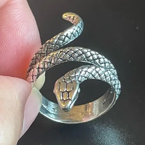 Cobra snake ring size 9.5 Silver