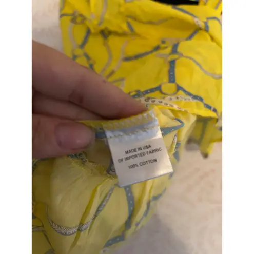 Drew Women's Yellow Sleeveless Top with Chain Print, Size XS