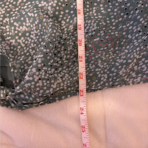 West Kei Green 3/4 Sleeve Tie Front Blouse