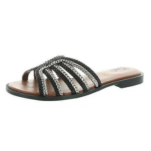 Naturalizer NEW Leather Lane Slide Sandal in Black Size 7.5M Shoes