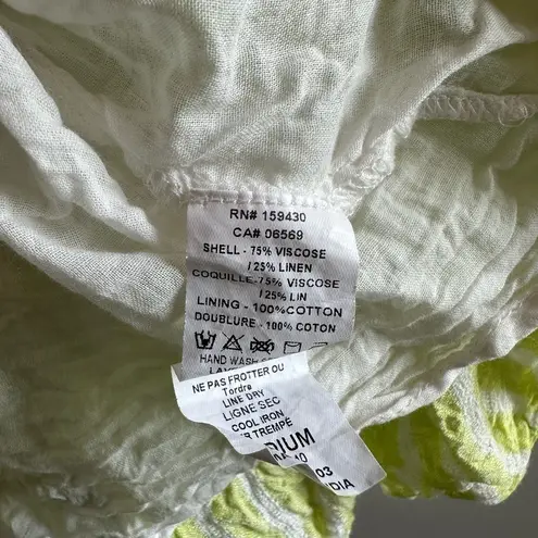 Elan Striped Tiered Cover Up Dress Beachwear Medium