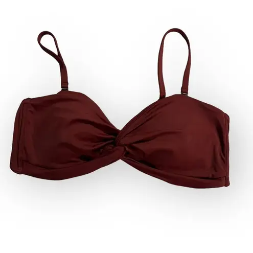 ANDIE Swim The Capri Top Women's Large Truffle Eco Nylon Adjustable Straps NWT