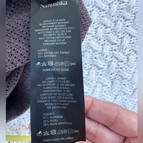 NANUSHKA WOMENS LARGE BEACH Elegant Brown Ribbed Women's Pants