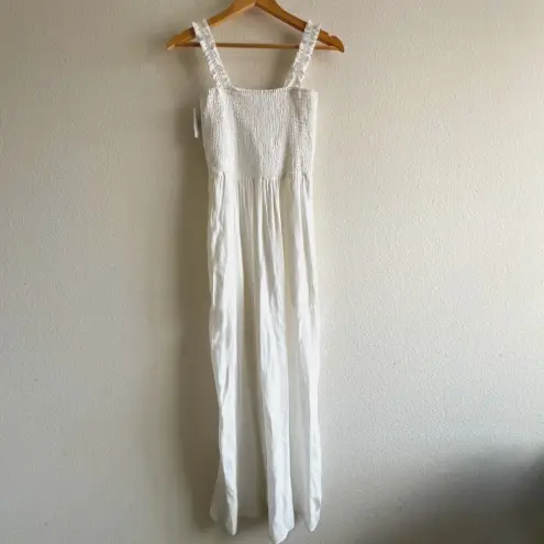 Wilfred Aritzia  New Chianti Jumpsuit Stretch Smocked White Size Medium