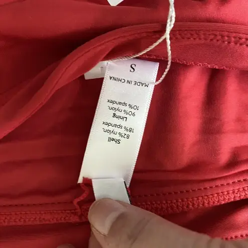 ANDIE Swim The Banded Cheeky Bikini Bottom Stretch Cherry Red Size S Small NWT