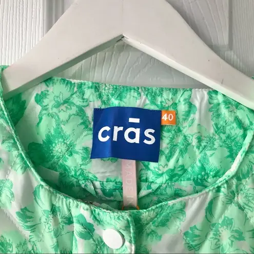 Cras Green White Quintacras Minty Quilted Bold Shoulder Jacket NWT 40 Green Wht Size undefined