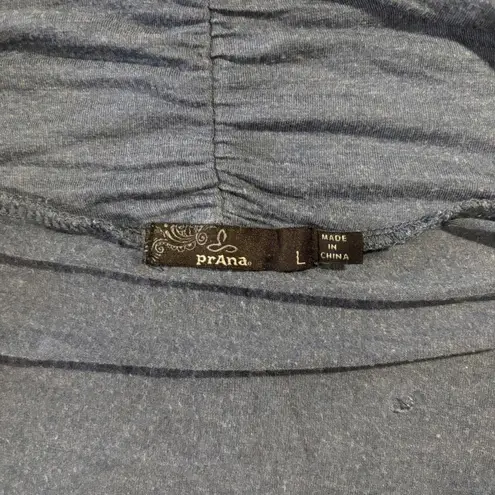 prAna Open Front Cardigan Draped Lightweight Blue Comfy Cozy Size L