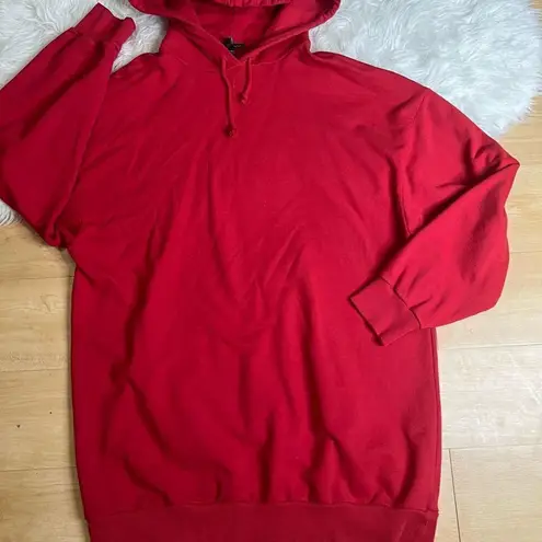 Topshop  red oversized long sleeves hoodie sweater