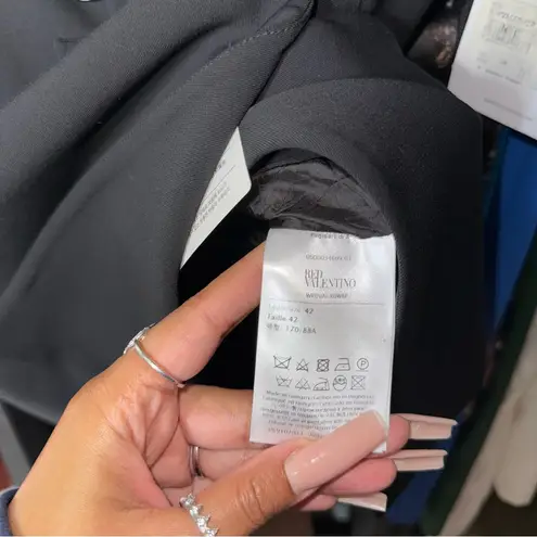 Red Valentino Black Knotted Twill Double