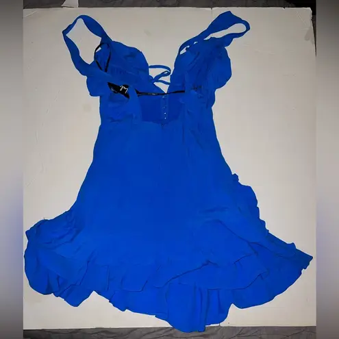 Lulus  Blue Ruffle Dress Size M