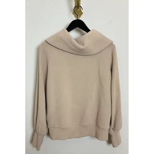 Varley Vine Ottoman Half Zip Pullover in Taupe Marl Size XX-Small