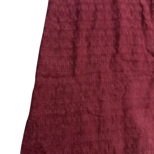 Soft Surroundings Women’s Wine Red Linen Cotton Gauze Dress Sz XS Minimalistic