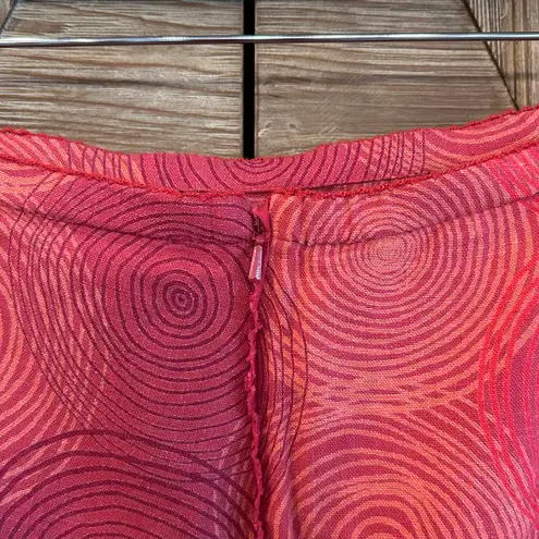 J. Jill Women's Burnt Orange Patterned Linen Maxi Skirt Size Small Bohochic