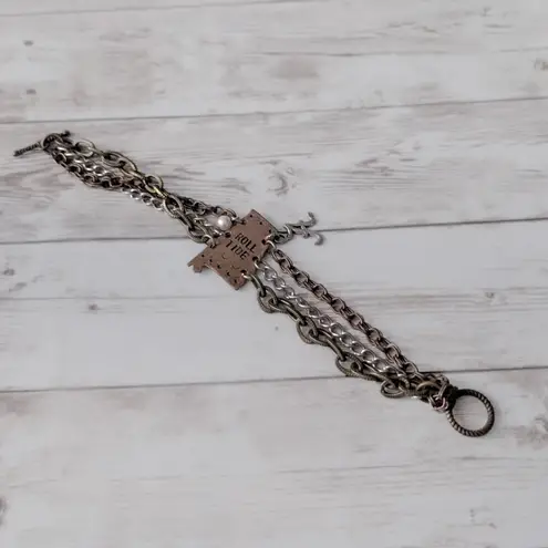 Roll Tide Alabama Mixed Metal Bracelet Bangle