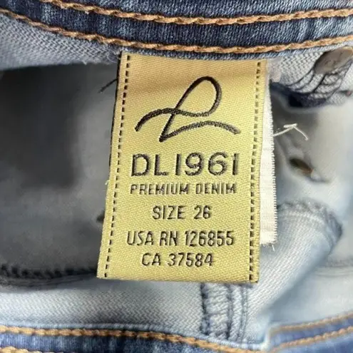 DL1961 Emma Legging Skinny Jean Size 26 Panama Stretch Denim Frayed Hem