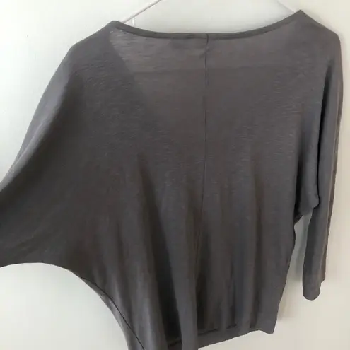 St. Tropez West M Cowl Scoop Neck 3/4 Sleeve Top