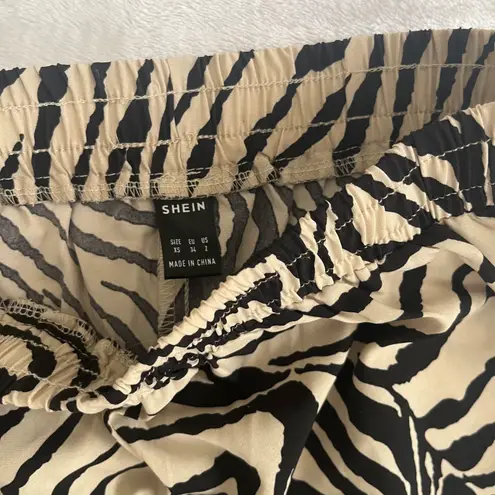 SheIn Zebra Flowy Pants