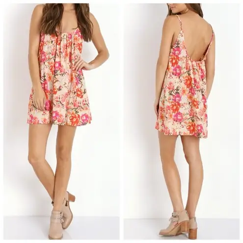 Show Me Your Mumu  Trapeze Mini Dress in Pretty Pretty Petals