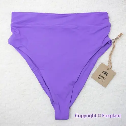 NEW Toast Swim Signature High Waist Bottom in Amethyst, XS Purple