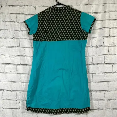Women’s FFU Indian Kurti short sleeve Large Blue